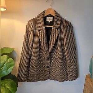 Women's 'Limited Collection' Brown And Green Blazer Jacket